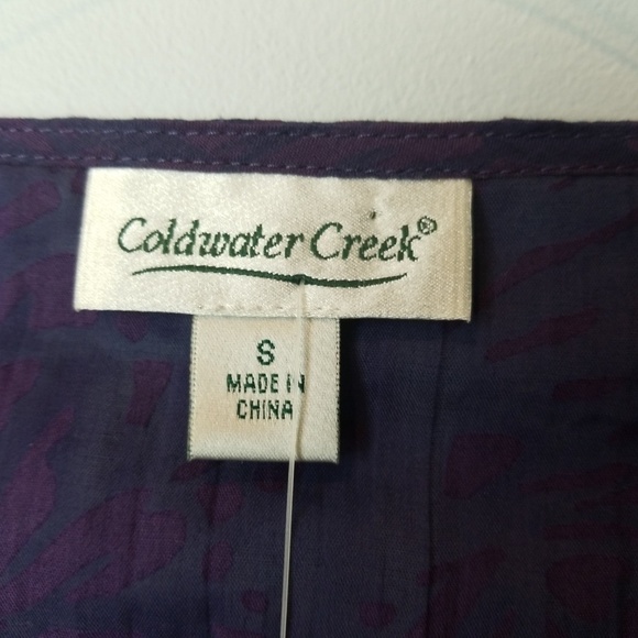 Lace Crinkle ColdWater Creek blouse size Small - Picture 2 of 7